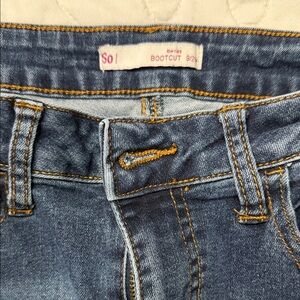 SO Low-Rise Bootcut Jeans in Classic Blue